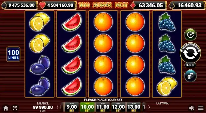 Was ist der 100 Super Hot Slot von Amusnet